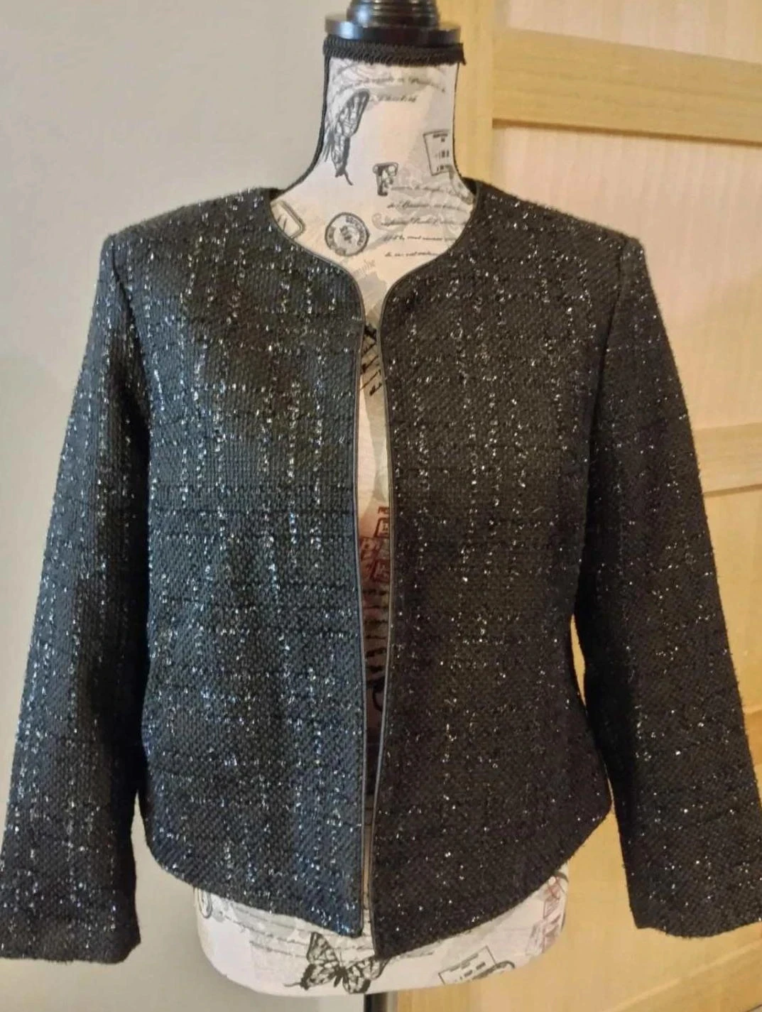 Veste noir brillante, Damart, T38